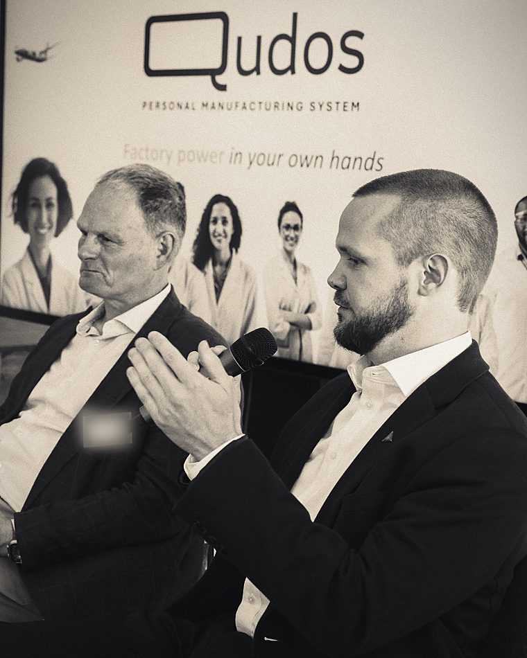 Tom Fleming speaking on a panel
